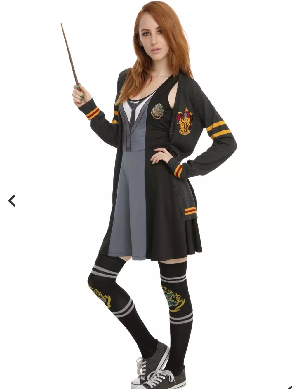 Harry Potter Gryffindor Women's Charcoal Cardigan M
